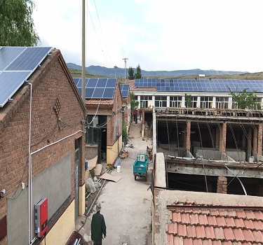 太陽能屋頂平鋪型支架，河北張家口，80KW
