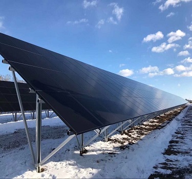 太陽能地面鋁架台，日本北海道，4MW