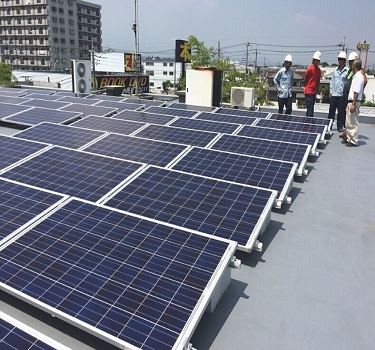 太陽能壓載支架，日本群馬縣