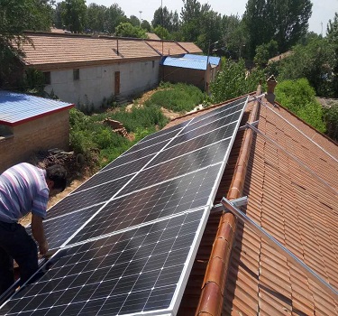 太陽能屋頂平鋪型支架，河南周口 ，5KW