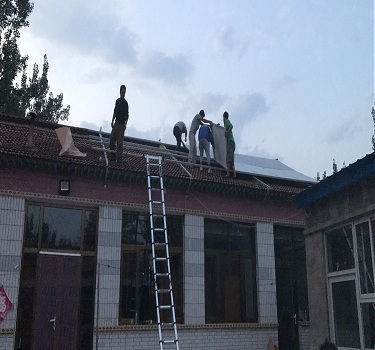 太陽能屋頂支架，山東濰坊，5KW