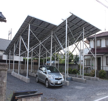 太陽能車棚支架，日本